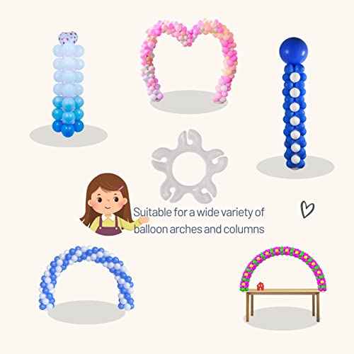 Balloon Clips 50 pcs, Balloon Arch Bracket Buckle,Balloon Flower Connectors Clip Holders for Decor Balloon Arch Column Stand Garland Birthday Wedding Baby Shower Party Decorations