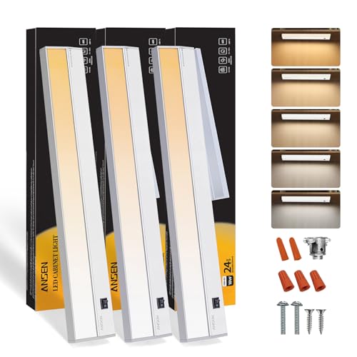 24 Inch Dimmable Under Cabinet Light 18W LED Fixture with CRI>92 & 5 Color Temp
