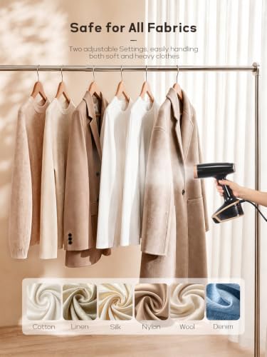 Handheld Clothes Steamer with Vacuum & Auto Sensor - Wrinkle Removal