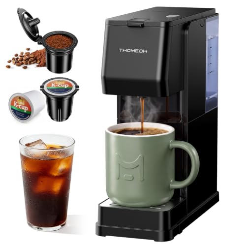 Single Serve Coffee Maker for K-Cup Pods & Grounds, Hot & Iced Brewing