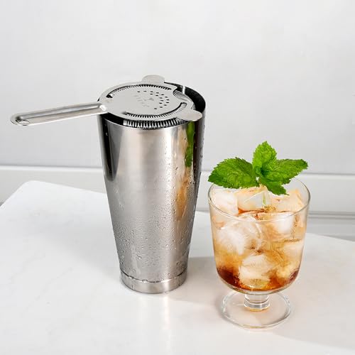 Etens Commercial Cocktail Shaker Set - Large & Small Weighted Stainless Steel Tins - 6pc Barware for Restaurants & Bars