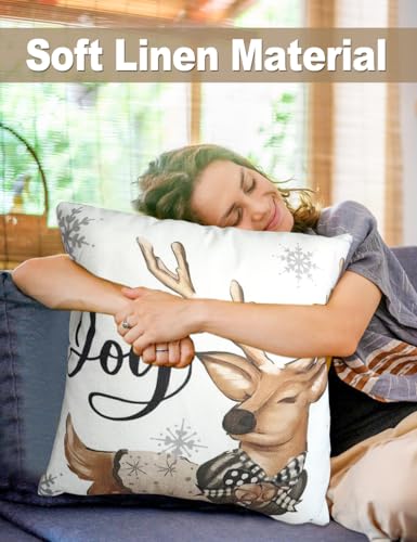Christmas Pillow Covers 20x20 4Pcs Double-Sided Print Home Decor