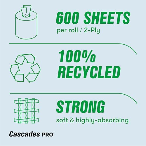 Cascades PRO Select Centerpull Paper Towels 600 Sheets White - Absorbent & Eco-Friendly