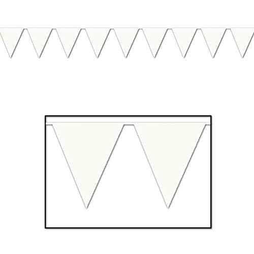 Indoor/Outdoor Pennant Banner (white) Party Accessory (1 count) (1/Pkg)