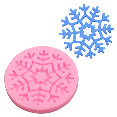 Christmas Snowflake Silicone Mold 5-Piece Set for Cake Decoration & Crafts
