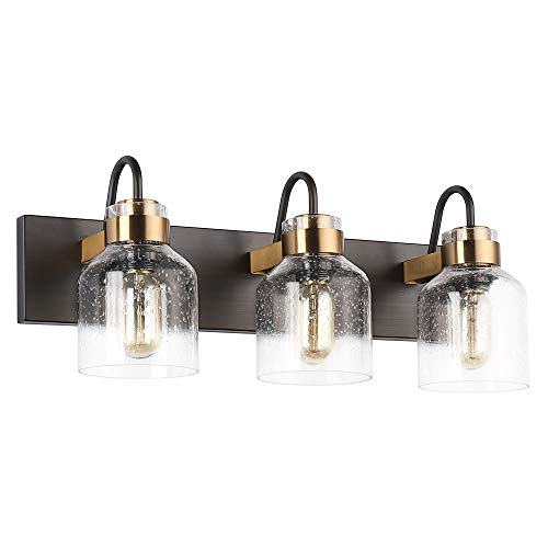 Oil Rubbed Bronze Bathroom Vanity Light Fixture 3-Light Wall Sconce Vintage Style
