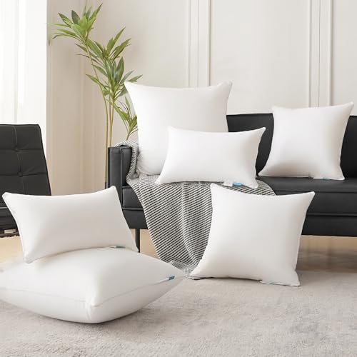 White 26x26 Inch Pillow Inserts Set of 2 - Cotton Cover Decorative Throw Pillows Variation of THIS listing