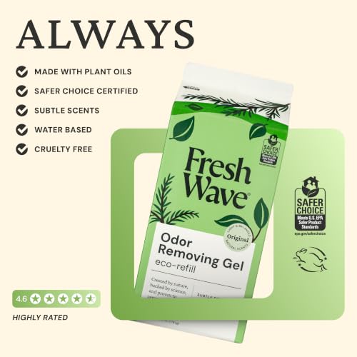 Fresh Wave Odor Eliminator Gel Refill 2-Pack, 63 oz - Plant-Based Odor Absorber