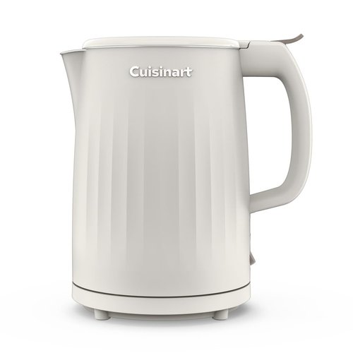 Cuisinart Soho 1-Liter Double Wall Electric Hot Water Kettle, Tea Kettle with Stainless Steel Interior, One Touch Operation to Boil Water for Tea, Hot Cocoa, or Instant Oatmeal, CK-10TR, Truffle