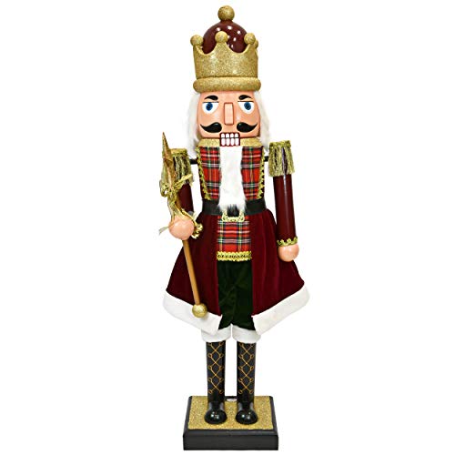 42-Inch Musical Animated Nutcracker Statue - Life-Size Christmas Decor