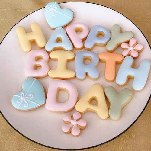 35 Pcs Letter And Number Cookie Cutters,Cake Pop Mold,Fondant Letter Cutters,Alphabet Number Shapes Clay Cutters For Polymer,Suitable Birthday, Christmas, New Year And Holiday Party Decorations