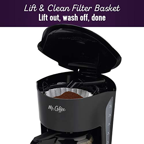 Coffee Maker 12 Cups with Auto Pause & Glass Carafe - Black