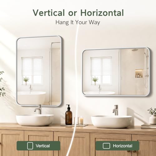Bathroom Vanity Wall Mirror Set - 30x20 Inches Silver, 2 Pack Variation of THIS listing