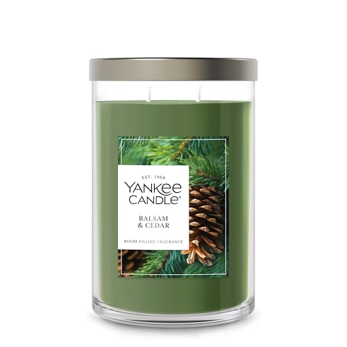 Large 20oz Balsam & Cedar Scented Candle - Forest Fragrance with Dual Wicks