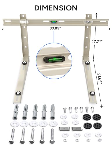 Mini Split Wall Mounting Bracket for 9000-36000 BTU - Heavy Duty Support with Adjustable Crossbar
