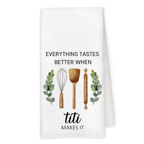 Qskjre Titi Gifts Kitchen Towels - Decorative Hand Dish Towel for Kitchen Decor 16x24 Inches