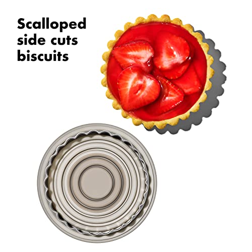 OXO Good Grips Double-Sided Cookie & Biscuit Cutter Set - Stainless Steel, 5 Sizes