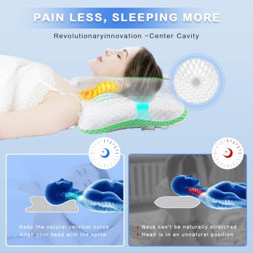 Adjustable Cervical Pillow for Neck Support - Ergonomic Pain Relief Pillow