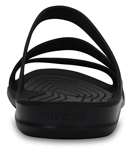 Crocs Women's Swiftwater Sandals - Black/Black, Size 8, Z-strap, Croslite Foam