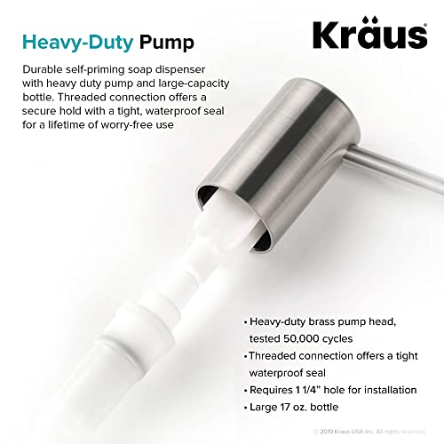 KRAUS Kitchen Soap and Lotion Dispenser in Spot Free Stainless Steel KSD-43SFS