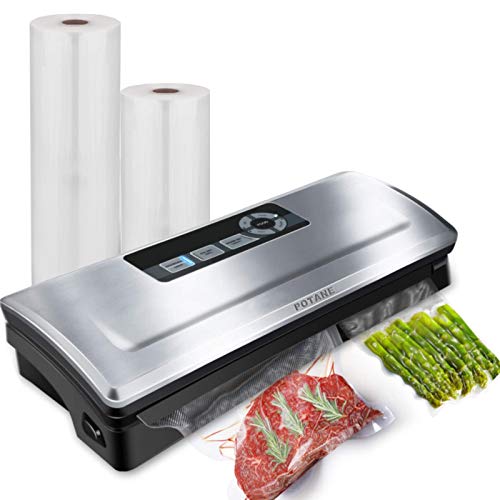 Potane Precision Vacuum Sealer Machine - Silver 8-in-1 Food Preservation