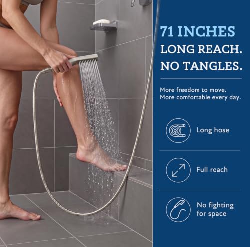 8-Inch All Metal Rain Shower Head with Handheld - Brushed Nickel