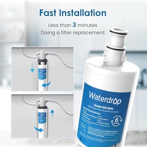 Waterdrop 3US-MAX-F01 3US-PF01 Under Sink Water Filter, 2 Pack