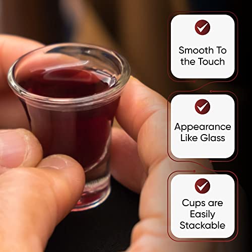 2000 Count Disposable Communion Cups Bulk Pack - Clear Plastic, Fits Standard Trays
