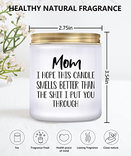 Funny Mom Candle – Lavender Scent Gift from Daughter or Son, 7 oz Soy Wax Jar