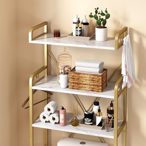 Over The Toilet Storage Rack with 3-Tier Shelves, Space Saver Shelf,