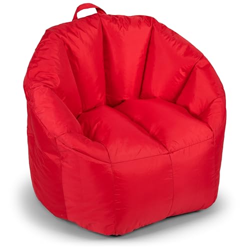 Big Joe Milano Beanbag Chair Red Smartmax - Supportive & Durable Floor Seat