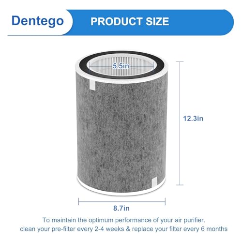 Black 2 Pack HP201 Filter Replacement for Shark Air Purifiers - Easy Install