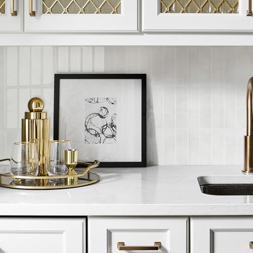 Peel and Stick Backsplash Tiles - Thicker Design for Wall Protection - Faux White Wall Variant