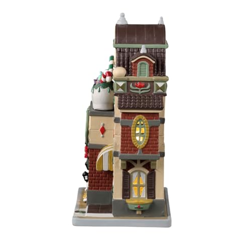 Lemax St. Nick's Wooden Shoe Shop Village Building - Hand Painted, Lighted