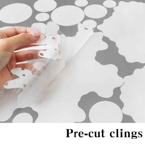 Ivenf Christmas Decorations Indoor Decor: 8 Sheets Extra Large White Snowflake Christmas Window Clings, Farmhouse Rustic Xmas Snowflake Decorations for Kids Home School Office Winter Holiday Party