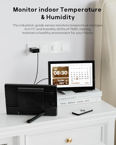 Black Mesqool 10.1-Inch Digital Dementia Clock for Seniors with Calendar & Temp