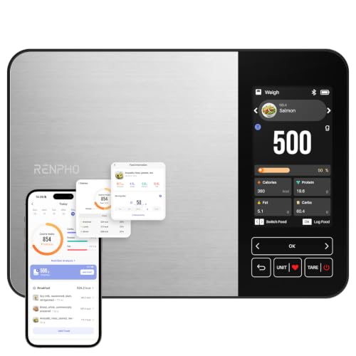 Stainless Steel Smart Food Scale with Nutritional Calculator & App Sync