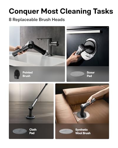 Cordless Spin Scrubber for Bathroom & Tile Cleaning - Extendable & Waterproof
