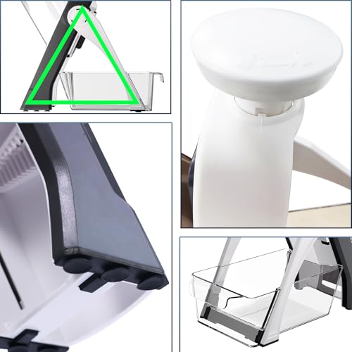 ONCE FOR ALL Gray Mandoline Slicer for Vegetables & Potatoes, Adjustable Thickness