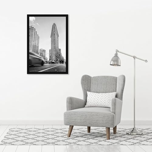 Americanflat 24x36 Poster Frame - Black Engineered Wood, Wide Molding