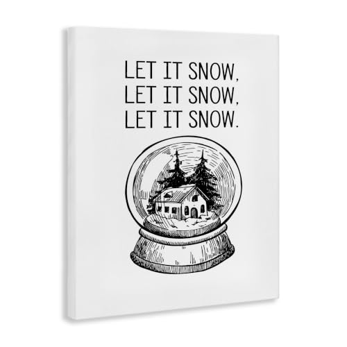 Let It Snow Globe Canvas Wall Art - 30 x 40 in, Stupell Industries, Let It Snow Snowglobe, Gallery Wrapped