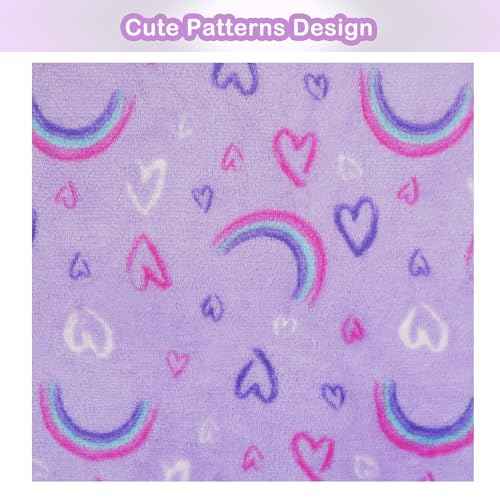 Softan Rainbow Blanket for for Girls, Soft Cozy Flannel Kids Throw Blanket for Boys and Girls, Cute Kids Blanket for Sofa Couch Bed, Christmas Birthday Gift, 50x60 Inches