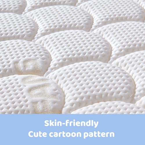Tiankehan 38x24x4 Inch Mini Crib Mattress - Dual Sided Support & Breathable Foam - White Variation