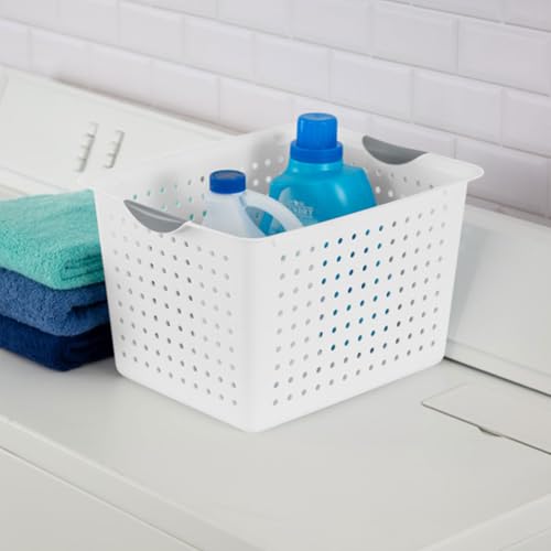 Sterilite Deep Ultra Basket 6-Pack | Open Top Plastic Storage Organizer