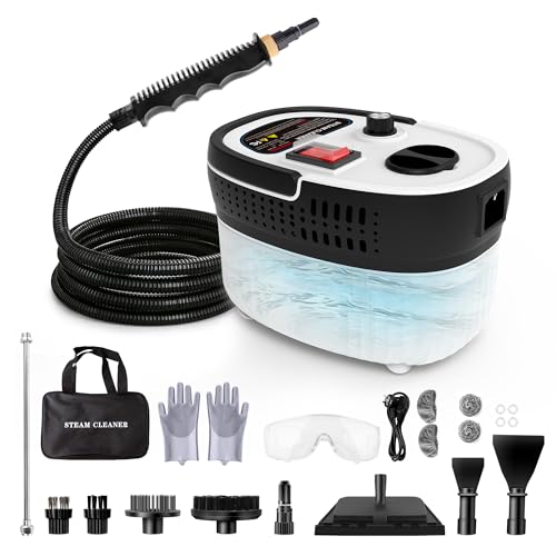 15-in-1 Steam Cleaner for Home & Car Deep Cleaning, Fast Heat-Up