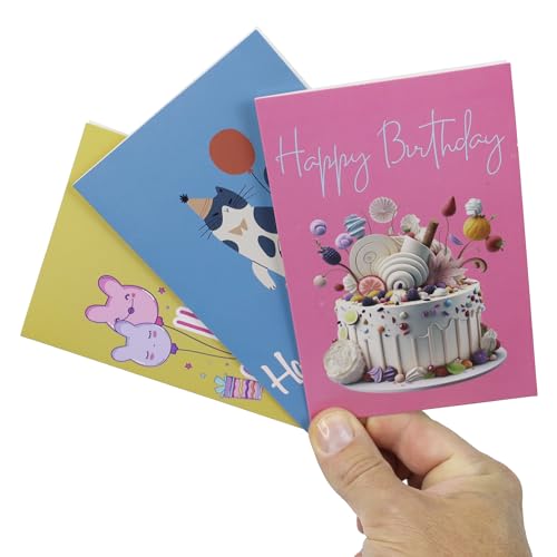 Bulk Assorted Happy Birthday Cards Set with Envelopes & Gold Seals - 120 Unique 4x6 Greeting Cards for All Occasions