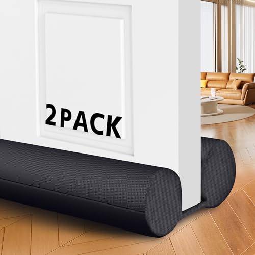 2 Pack Under Door Draft Stopper for Bottom of Door, Adjustable 30-36