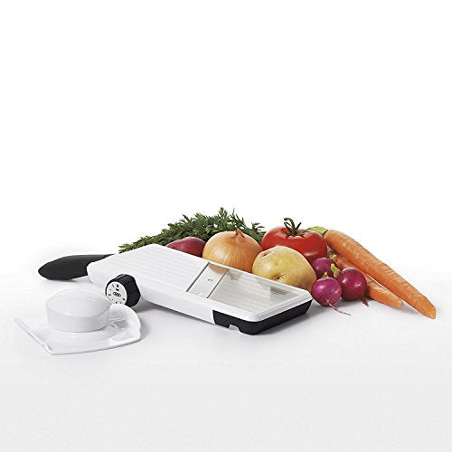 Adjustable Handheld Mandoline Slicer - Large Food Prep Tool with Safety Guard