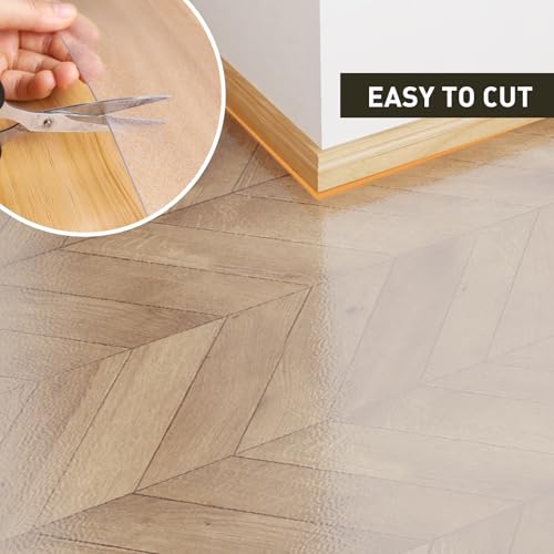ZPAI Frosted Clear Plastic Floor Mat 5'x7' No Slip Dining Table Protector