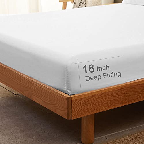 Queen Size Bed Sheet Set - Microfiber 4-Piece, Super Soft, Wrinkle-Resistant, White Variation of THIS listing